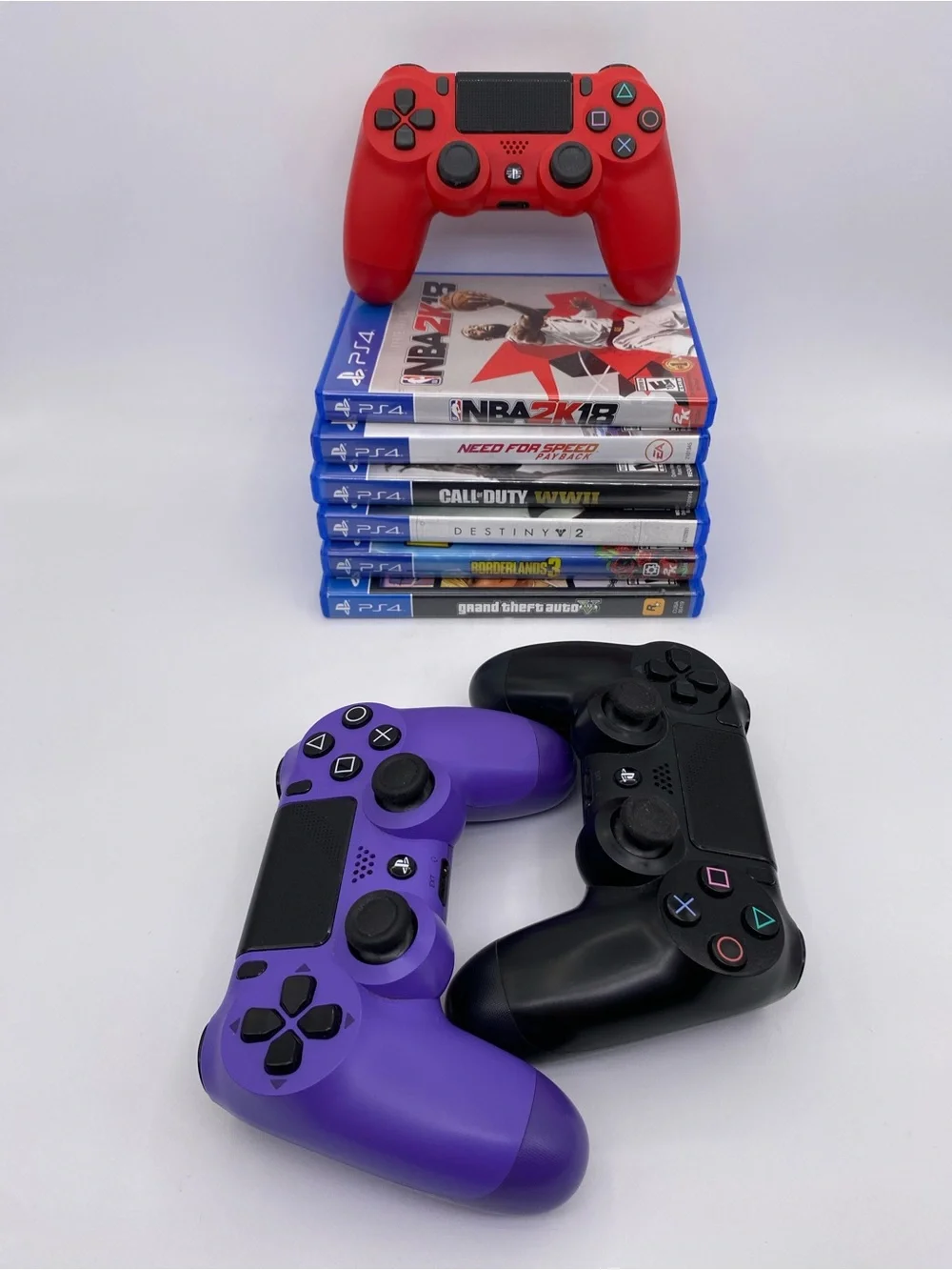 Sony PlayStation 4 Pro PS4 CUH-7215B 1TB Console Bundle Controllers Games Tested